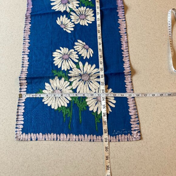 Vintage Linen Tea Towel, Buffet Scarf, Table Runner Centerpiece, or Framed Art - Picture 12 of 14